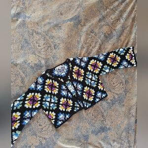 Open CROCHETED Cardigan Sz. Small